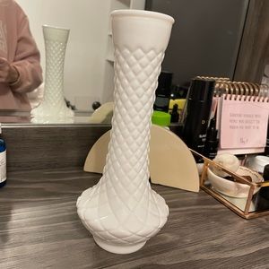 Milk glass vase